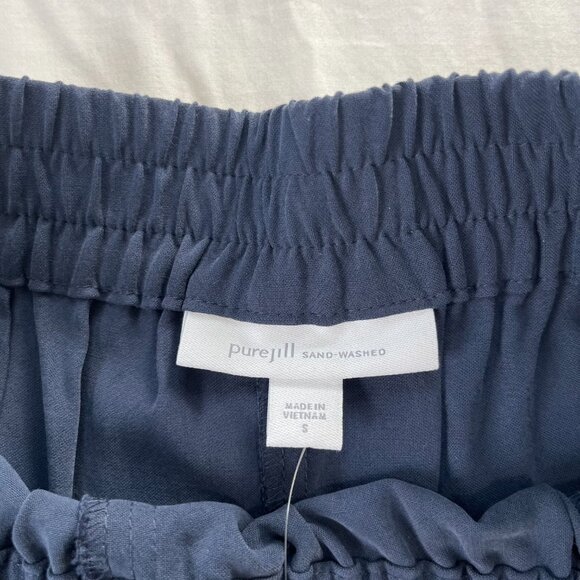 Pure J. Jill Sand-Washed Navy Blue Soft Wideleg Trouser (NWT) | Size S - Picture 4 of 7